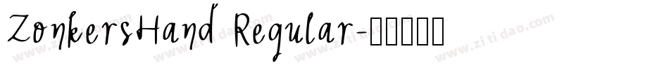ZonkersHand Regular字体转换